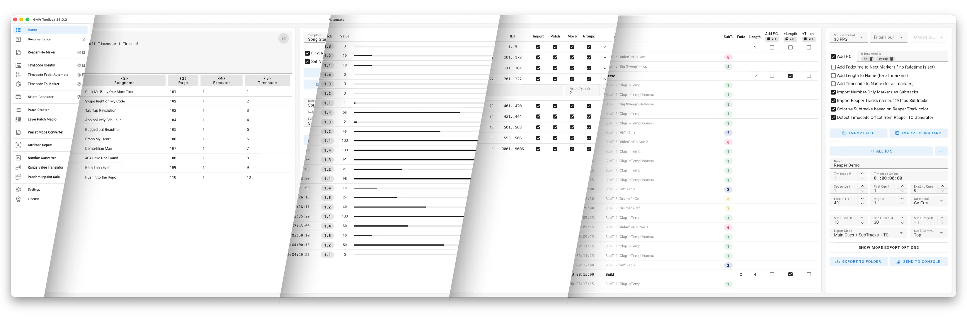 GMA Toolbox Screenshot