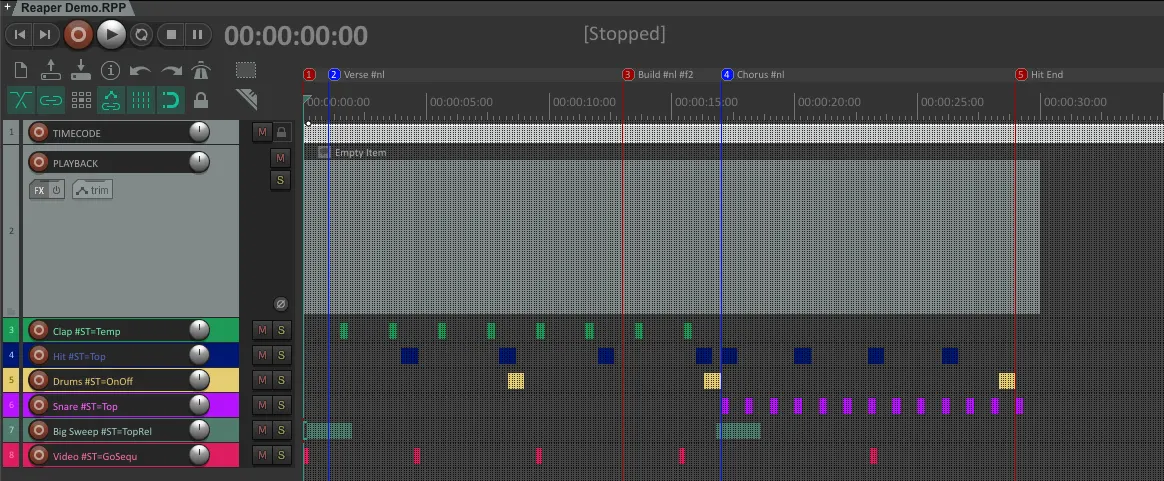 Reaper Demo Project - Screenshot